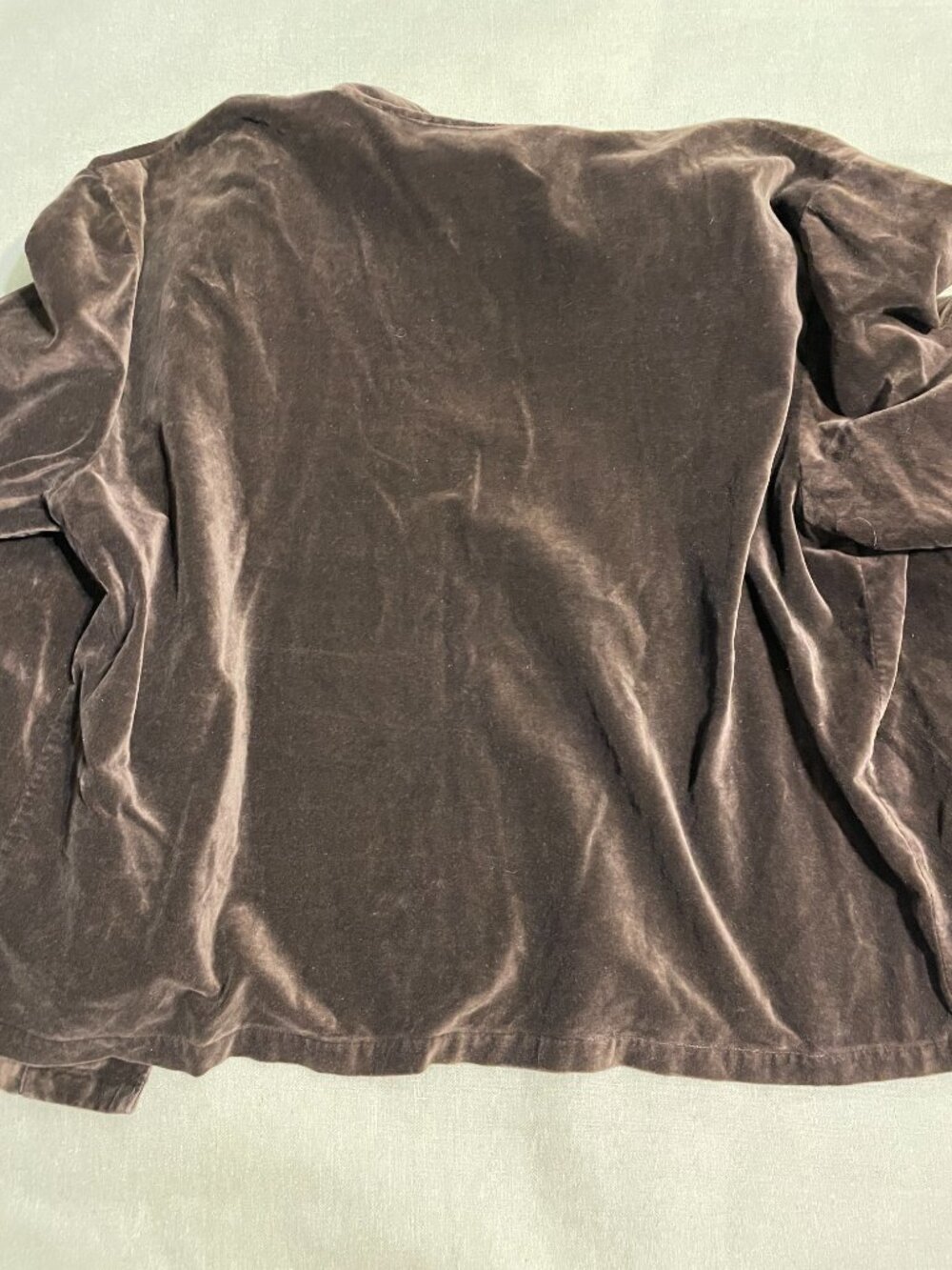 Vintage 1990s J. Jill Jacket Brown Velvet Size L Retro Coastal Cowgirl Layers - Picture 7 of 7